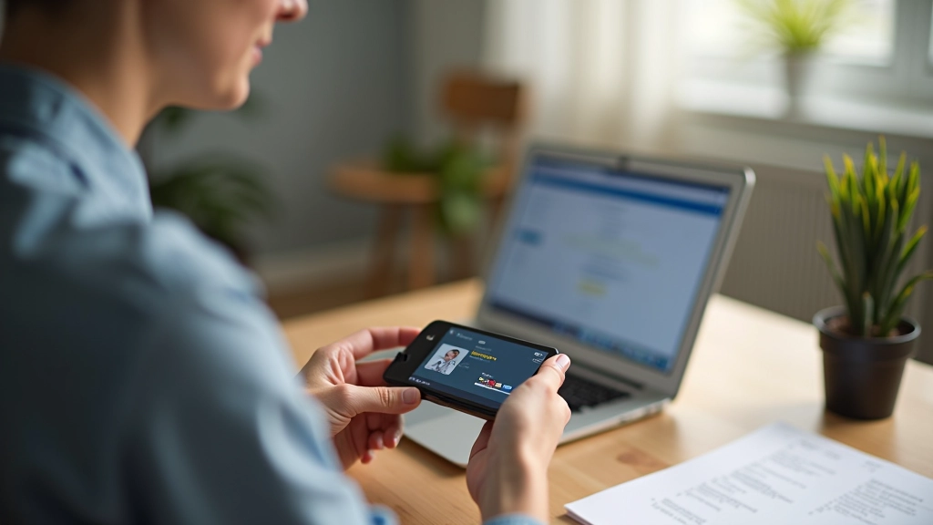 Kodust töötav inimene kasutab ID-kaardi lugejat, et pääseda riiklikule e-teenusele