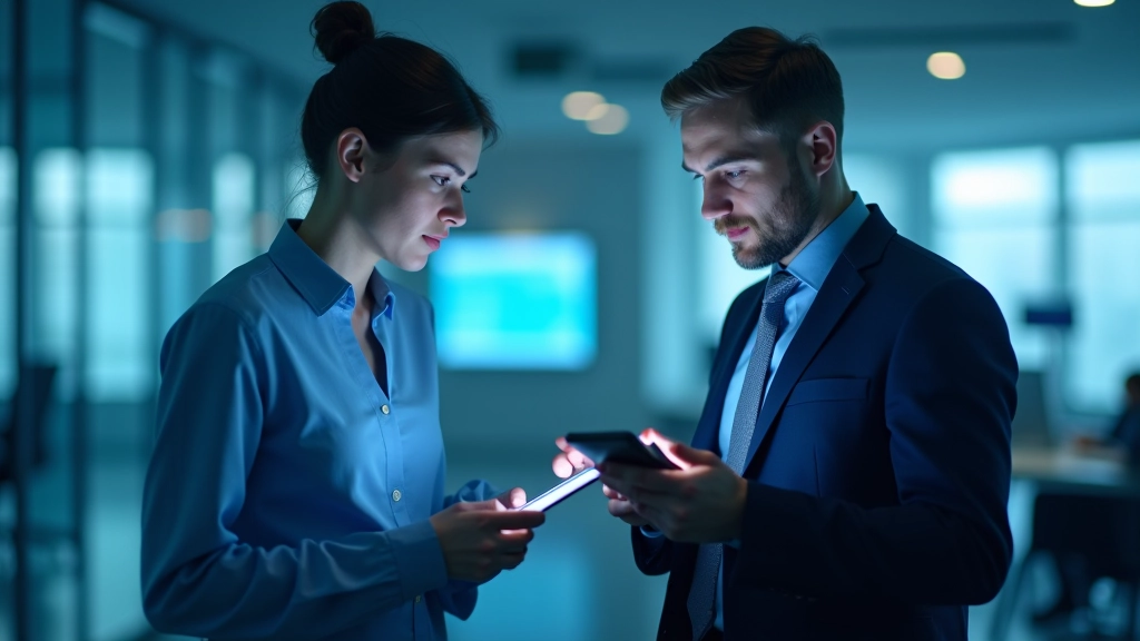 Kahe inimese näos nähtavad digitaalsed koodid ja andmeühendused